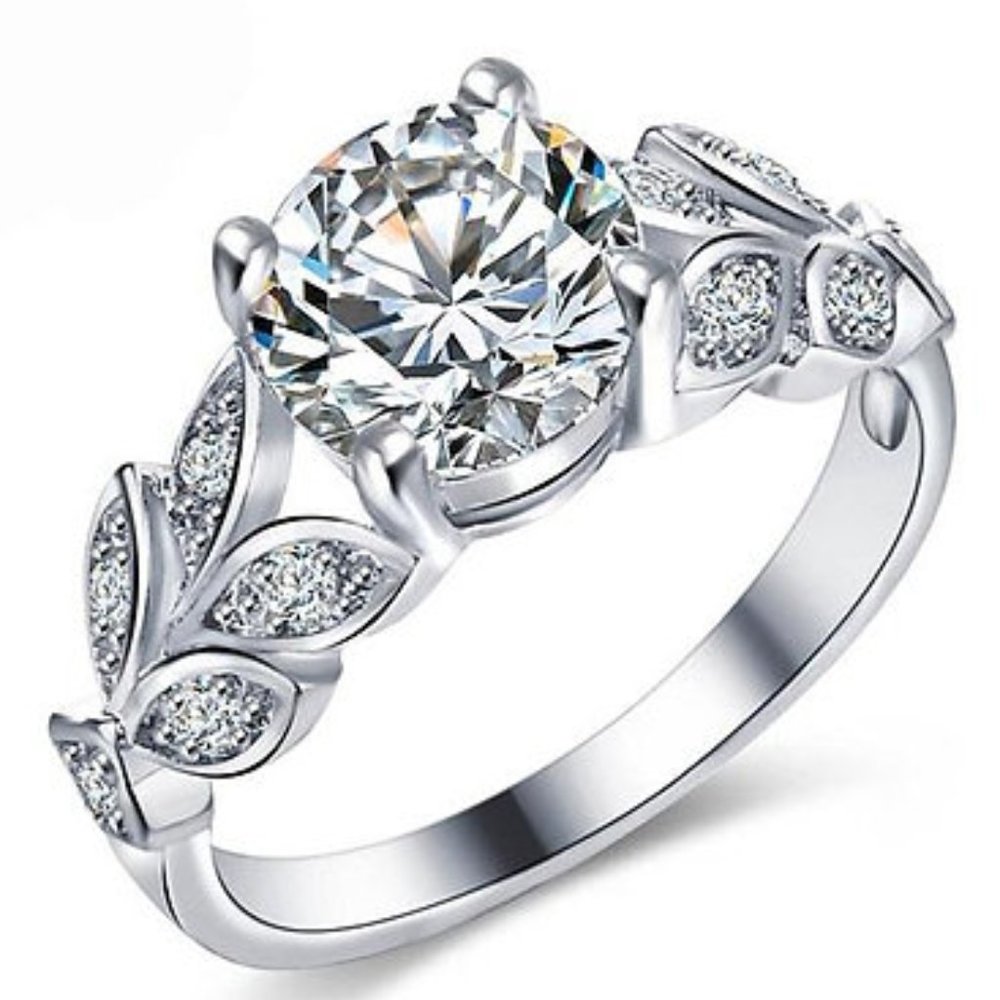 Brand New 925 Sliver Ring Wedding Ring Engagement Ring R004